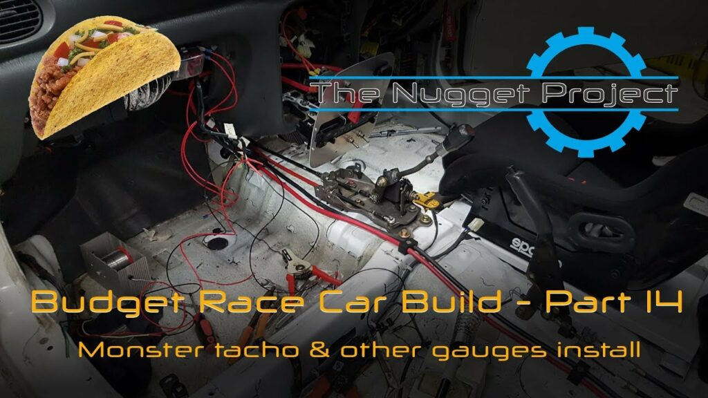 VIDEO: Budget Race Car Build – Part 14 – Monster Tacho, water temp & oil pressure gauge install.