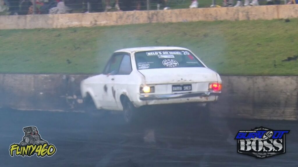 VIDEO: BARRA ESCORT PLOWS INTO THE WALL AT BURNOUT BOSS